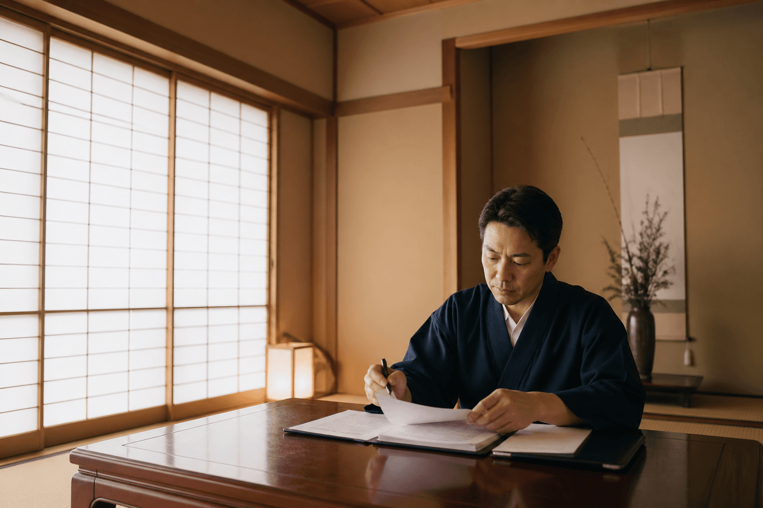 宿泊税の徴収・申告対応を表すホテルと税務書類のイラスト