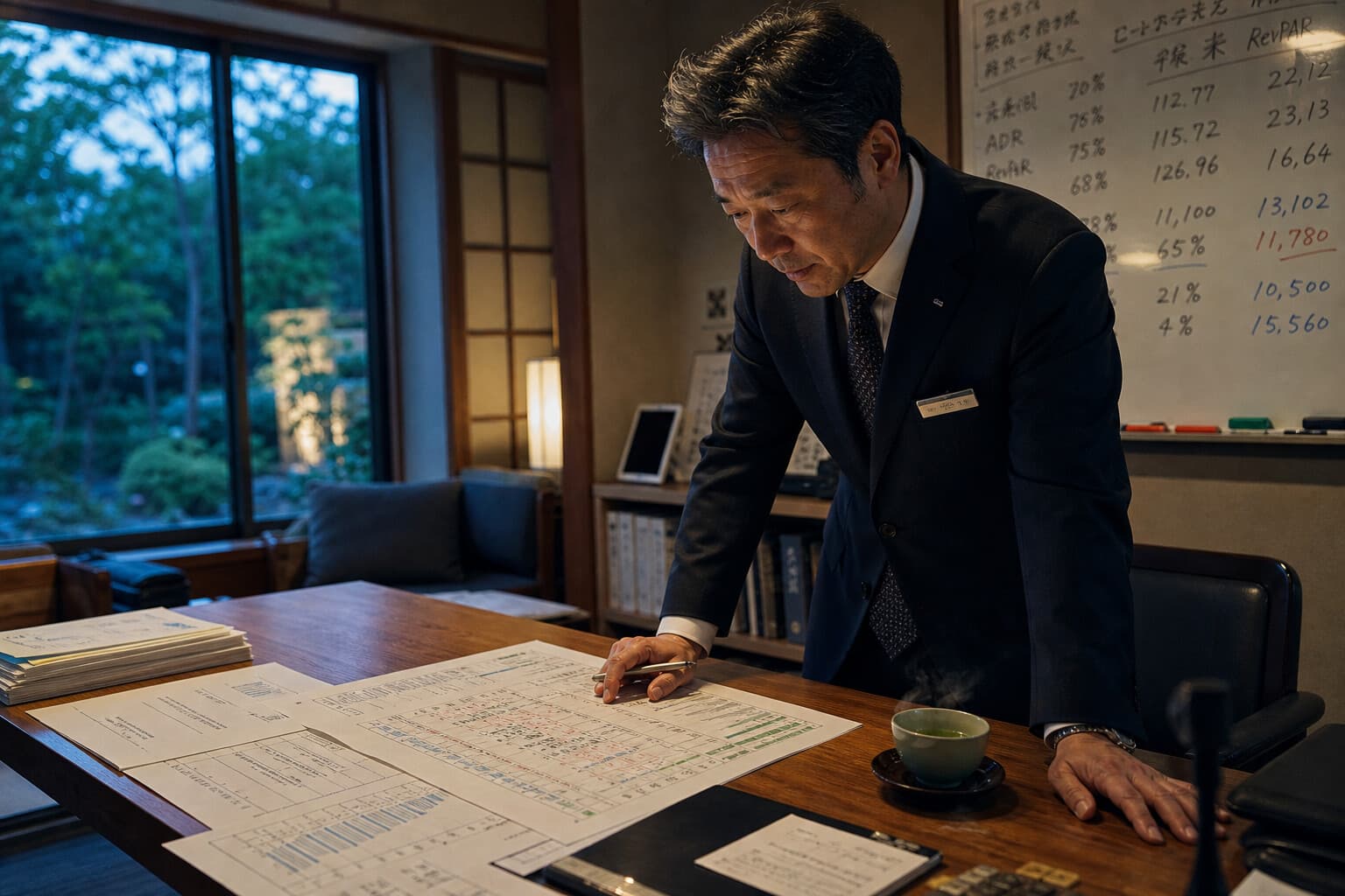 ホテルKPI完全ガイド|稼働率・ADR・RevPARの計算式と改善7手順
