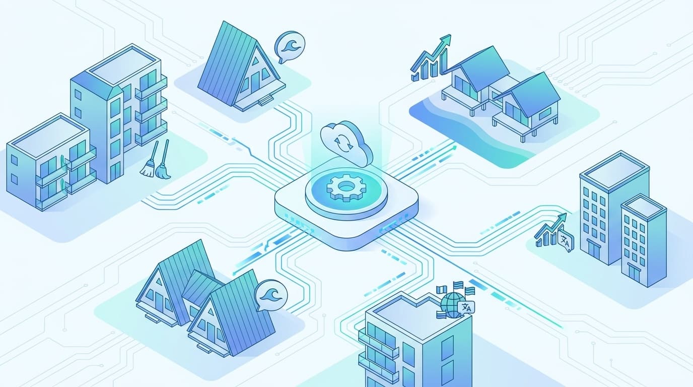 民泊管理会社の運営代行サービスを比較するイメージイラスト