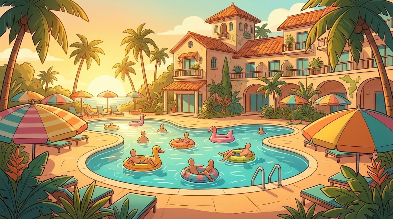 夏休み家族旅行におすすめのプール付きリゾートホテルのイメージ