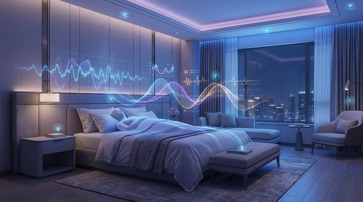 スリープツーリズムとIoT睡眠テクノロジーを活用した高付加価値ホテル客室のイメージ